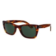 Caribbean Zonnebril Gestreept Havana Groene Lenzen Ray-Ban , Brown , U...