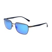 Gepolariseerde Wraparound Zonnebril Metaal Peek Ray-Ban , Black , Unis...