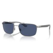 Rechthoekige zonnebril met donkerblauwe lenzen Ray-Ban , Gray , Unisex