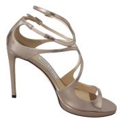 Elegante Ballet Roze Spiegelleer Sandalen Jimmy Choo , Gray , Dames