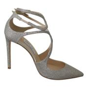 Platinum Ice Lancer Leren Pumps Jimmy Choo , Gray , Dames