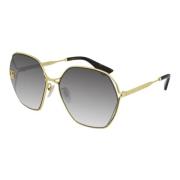 Stijlvolle Metalen Zonnebril Gucci , Yellow , Dames