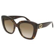 Stijlvolle zonnebril in Havana/Brown Gucci , Brown , Dames