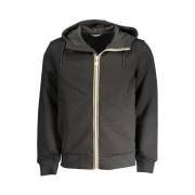 Sportieve Hoodie met Rits en Zakken K-Way , Black , Heren