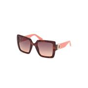 Stijlvolle zonnebril bruin verloop Havana-frame Guess , Brown , Dames