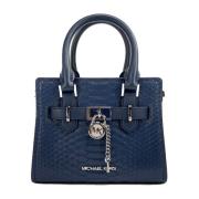 Slang Crossbody Tas Marine Leer Michael Kors , Blue , Dames