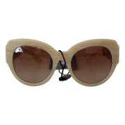 Gla1047 Zonnebril - Beige, Korting Dolce & Gabbana , Beige , Dames