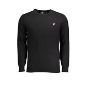 Elegante zwarte trui met lange mouwen Lyle & Scott , Black , Heren