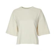 Casual Cropped T-shirt Lilani Drykorn , White , Dames