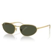 Klassieke Unisex Zonnebril met Groene Lenzen Ray-Ban , Yellow , Unisex