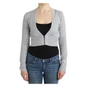 Grijze Geknipte Vest in Wol Roberto Cavalli , Gray , Dames