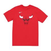 Chicago Bulls Logo T-shirt Nike , Red , Heren