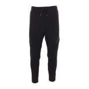 Zwarte joggingbroek met geribbelde zoom C.p. Company , Black , Heren