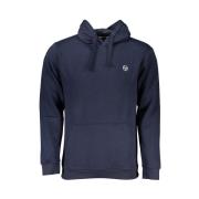 Blauwe Katoenen Hoodie Sweatshirt Geborduurd Logo Sergio Tacchini , Bl...