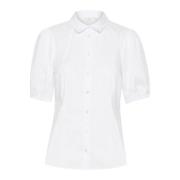 Vrouwelijke Blouse Optisch Wit Kaffe , White , Dames