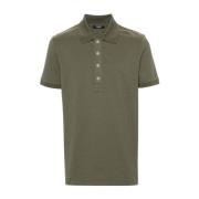 Gestreepte Jacquard Poloshirts Balmain , Green , Heren