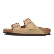 Taupe Arizona Dames Slippers Birkenstock , Beige , Dames