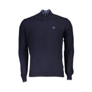 Elegante Half-Zip Trui met Contrastdetails North Sails , Blue , Heren