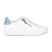 Ronde Neus Vetersneakers Geox , White , Dames