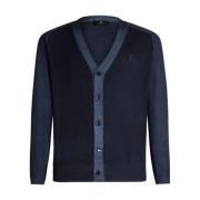 Blauwe Trim Cardigan Etro , Blue , Heren