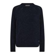 Zachte Gebreide Trui Thora Navy MOS Mosh , Black , Dames