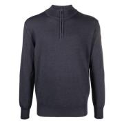 Wol Half-Zip Gebreide kleding Paul & Shark , Blue , Heren