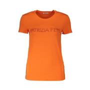 Oranje Strass Tee Elegant Shirt Patrizia Pepe , Orange , Dames