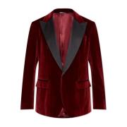 Fluwelen blazer Dolce & Gabbana , Red , Heren