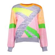 Chic Multicolor Logo Pullover Sweater Love Moschino , Multicolor , Dam...