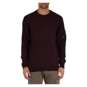 Wollen Crewneck Sweater met Mouwzak C.p. Company , Red , Heren