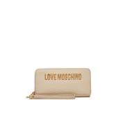 Ivoor Portemonnees voor Vrouwen Love Moschino , Beige , Dames