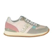 Roze Vetersneakers met Logo-Detail Napapijri , Multicolor , Dames