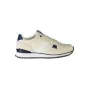 Witte Polyester Sneaker met Contrastdetails Napapijri , White , Heren