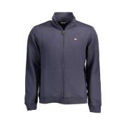 Blauw Geborduurd Rits Sweatshirt Napapijri , Blue , Heren