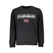 Elegant Fleece Sweatshirt met Ronde Hals Napapijri , Black , Heren