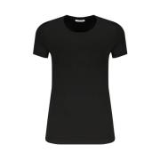 Zwart T-shirt met korte mouwen en strass Patrizia Pepe , Black , Dames