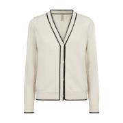 Gestreepte V-hals Vest Beige Soyaconcept , Beige , Dames