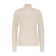 Beige Rolinde Top Jersey Viscose Red Button , Beige , Dames