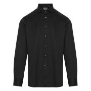 Jersey Katoenen Shirt 100% Katoen Corneliani , Black , Heren