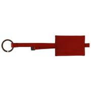 Elegante Leren Sleutelhanger - Rood Costume National , Red , Unisex