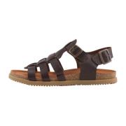 Koffie Leren Sandaal 1107-040-018 Nature Footwear , Brown , Dames