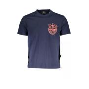 Blauw katoenen T-shirt met iconische print Plein Sport , Blue , Heren