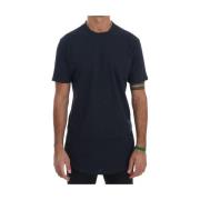 Blauw Katoenen T-shirt met Ronde Hals Daniele Alessandrini , Blue , He...