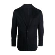 Navy Geruite Blazer Canali , Blue , Heren