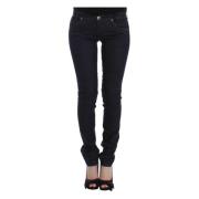 Chique Donkerblauwe Slim Jeans Elegante Stijl Ermanno Scervino , Blue ...