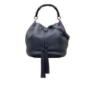 Pre-owned Leather gucci-bags Gucci Vintage , Blue , Dames