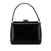 Pre-owned Leather handbags Gucci Vintage , Black , Dames