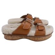 Pre-owned Leather sandals Chloé Pre-owned , Brown , Dames