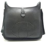 Pre-owned Leather shoulder-bags Hermès Vintage , Black , Dames