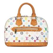 Pre-owned Canvas handbags Louis Vuitton Vintage , White , Dames